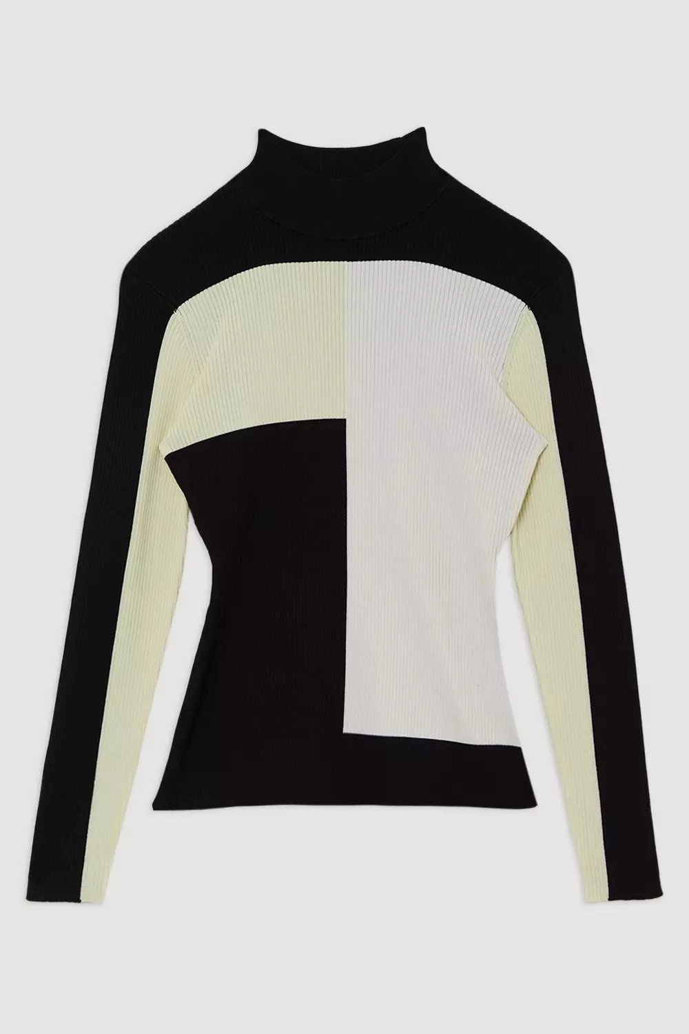 【月】 Henleyneck Knit Rompers美品 Turtleneck knit lace top